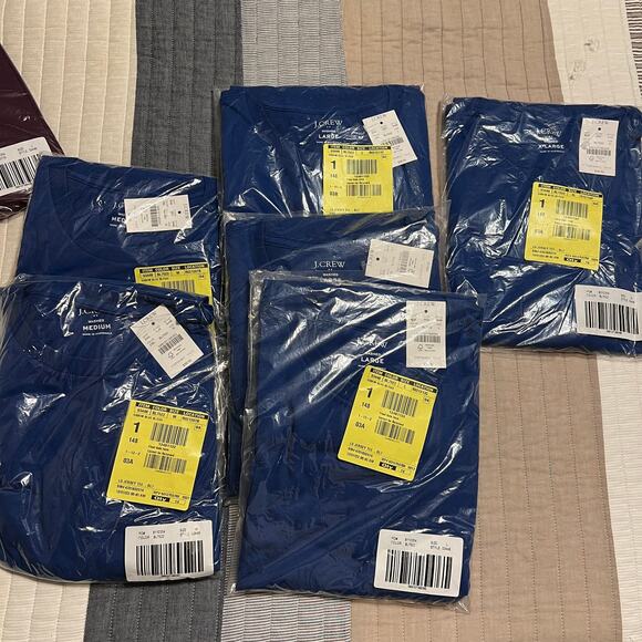 NWT J. Crew Men's Oxbow Blue Long-Sleeve Jersey Tee - Picture 9 of 10